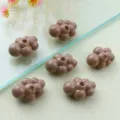 Solid 3D Cloud Acrylic Loose Beads Glossy Pendants for DIY Jewelry Making Accessories - 3D Style / Khaki
