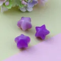 Acrylic purple gradient star loose beads for DIY jewelry making and craft accessories design. - Deep purple