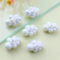 Acrylic 3D cloud loose beads, iridescent smooth surface craft DIY jewelry making charms. - 3D Style / White