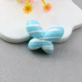 Μπλε ριγέ πεταλούδα χάντρα DIY αξεσουάρ κοσμημάτων αλυσίδα κινητού τηλεφώνου - Μπλε της Λίμνης