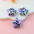 Holografische Leo-Muster Sternperlen Detail, lebendiges UV-galvanisiertes Finish fur Basteln. - Hellviolett