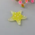 Resin Starfish Charms Glitter DIY Hair Clip Shoe Buckle Accessories Yellow Color - Yellow Starfish