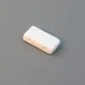 White acrylic square spacer beads with two holes for DIY bracelet necklace jewelry making. - 10x17mm