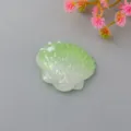 Macaron gradient seashell resin DIY patch detail, perfect for handmade hair accessories and shoes. - Light Green Shell