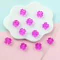 Pink acrylic clover beads DIY jewelry accessories for handmade necklaces and bracelets. - 11mm / Transparent Rose Red