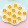 Acrylic four leaf clover beads colorful straight hole spacer beads for DIY jewelry making - 11mm / Transparent Orange