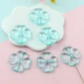 Transparent acrylic four-leaf clover loose beads for DIY handmade jewelry necklace making accessories. - 25mm / Transparent Lake Blue