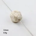 Primo piano di perlina in acrilico screpolato 12mm, accessorio fai-da-te 0.9g per gioielli. - Geometrico