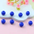 Blue acrylic round beads solid spacer beads DIY jewelry making accessories parts craft supplies - 8mm / Sapphire Blue