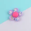 Acrylic flower patch DIY charm for hair clips bags shoes handmade accessories detail view - Printed Purple