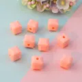 8mm faceted acrylic square beads pink craft spacer beads for DIY jewelry making accessories - Style A Snow Tooth 8mm
