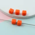 8mm faceted acrylic square beads orange solid color spacer beads for jewelry making DIY craft - Style B Orange 8mm