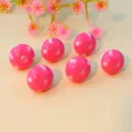 12mm acrylic mushroom beads pink polka dot spacer beads diy jewelry making crafting parts - Rose Red