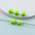 8mm faceted acrylic square beads neon green loose spacer beads for DIY jewelry making - Style B Fruit Green 8mm