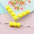 8mm acrylic square beads solid color loose block beads DIY jewelry making accessories - Bright yellow