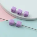 8mm faceted acrylic square beads solid purple spacer beads for DIY jewelry making crafts - Style B Purple 8mm