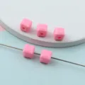 Roze gefaseerde acryl vierkante kralen voor DIY sieraden maken en afstandshouder details. - Stijl B Donkerroze 8mm