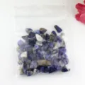 Unregelmäßige Naturstein lose Perlen zur Schmuckherstellung, blaue gebohrte Chips - Blauer Kies