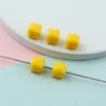 8mm faceted acrylic square beads solid color spacer loose beads for diy jewelry making accessories - Style B Bright Yellow 8mm