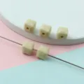 8mm faceted acrylic square beads solid color block spacer beads for jewelry making - Style B Light Khaki 8mm