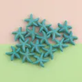 DIY Turquoise Starfish Loose Beads Straight Hole Jewelry Making Craft Stone Beading Supplies - Starfish / Blue