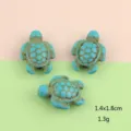 Turquoise turtle beads for DIY jewelry making, loose direct hole charms measuring 1.4x1.8cm. - Sea Turtle / 1.4x1.8cm / Blue