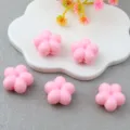 18mm Acrylic Pink Plum Blossom Loose Beads DIY Jewelry Making Accessories Parts - Pink