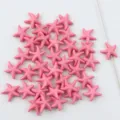 Pink starfish turquoise stone loose beads for DIY jewelry making and craft design accessories - Deep Pink