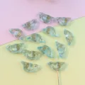 Blue bird acrylic beads with gold detailing for DIY jewelry making and bracelets. - Transparent Lake Blue