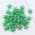 Turquoise starfish loose beads straight hole DIY jewelry making craft supply charm accessory - Grass Green