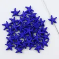 Blue starfish loose beads turquoise stone straight hole DIY jewelry making parts - Sapphire Blue