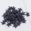 Dark purple starfish loose beads with straight holes, perfect for DIY jewelry making accessories. - Dark Gray