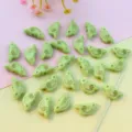 Retro gold-painted acrylic bird loose beads for DIY necklaces, bracelets and jewelry making. - Solid Cyan