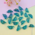 Vintage gold painted acrylic little bird loose beads for DIY jewelry making and crafting. - Transparent Peacock Blue