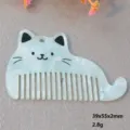 Acrylic cat shape comb pendant 39x55mm light blue cute kitty hair accessory charm - Cat Blue