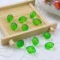 Green lemon shape acrylic beads charms for bracelet necklace handmade jewelry making accessories. - Transparent Green Lemon