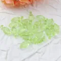 Acrylic leaf shaped loose beads in light green, ideal for DIY phone chains and bracelets. - Transparent Light Green Small Leaf