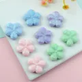 Glitter five petal flower resin beads for DIY jewelry accessories and crafts decor - Flower / 20mm / Random Mixed Colors