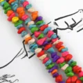 DIY colorful turquoise chip beads loose spacer beads for handmade jewelry making craft supplies - Gravel / 7X9mm / Colorful