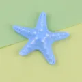 Blue resin starfish accessory, cute miniature decor item for DIY crafts and hair clips. - 53mm / Light Blue