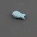 Perle lâche mignonne en forme de poisson bleu clair pour la bijouterie DIY 9x16mm - Bleu clair
