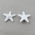 Λευκά αξεσουάρ DIY αστερία ρητίνης, διπλή οθόνη για κλιπ μαλλιών και παπούτσι. - 29mm / Λευκό