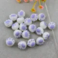Xάντες ακρυλικές πατούσα γάτας λευκό μοβ 3D charms για DIY αξεσουάρ κατασκευής κοσμημάτων - Πατούσα γάτας / Ζελέ Πατούσα Γάτας Μωβ