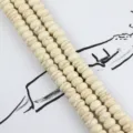 White turquoise wheel loose beads for DIY jewelry making and bracelet crafting supplies. - Wheel Beads / 8mm / White