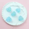Blue heart sugar acrylic beads for DIY jewelry making, sweet style loose craft beads accessories. - Light Blue (Style 16)