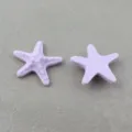 Purple starfish resin charms flatback DIY craft accessories for hair clips and shoes - 29mm / Purple
