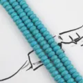 Blue turquoise rondelle beads DIY handmade jewelry making spacer loose beads - Wheel Beads / 8mm / Blue