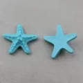 Blue starfish resin charm for DIY jewelry, hair clips, and shoes, cute craft accessory. - 29mm / Peacock Blue