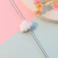 White cloud acrylic loose beads for DIY jewelry making and crafting accessories design - Flat Style / White