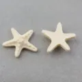 Resin starfish DIY accessories for handmade hair clips phone cases and shoes decoration - 29mm / Off White